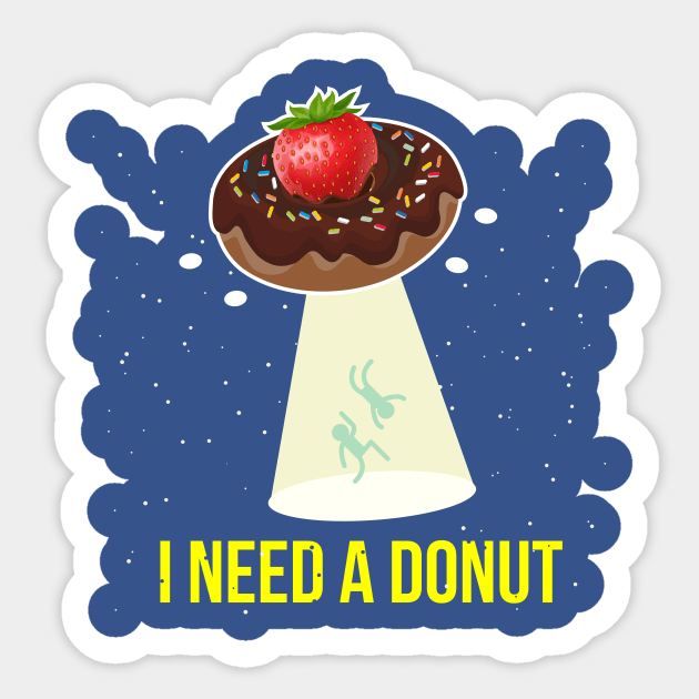 Unidentified Flying Donut Sticker by soaktrendingworld